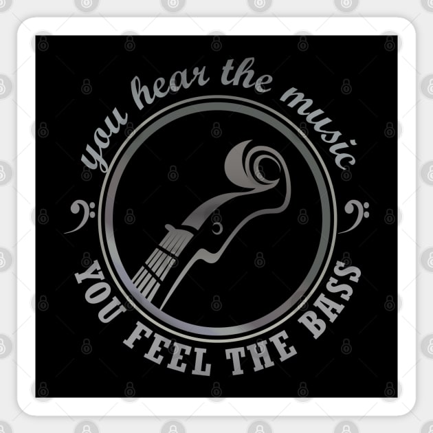 you hear the music, YOU FEEL THE BASS Sticker by Blended Designs